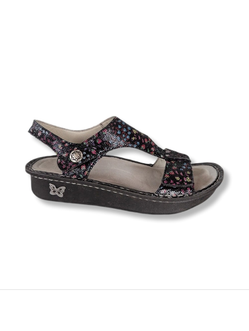 Alegria Women's Kerri T Strap Leather Sandals